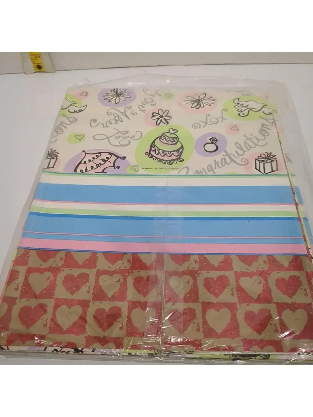 Vtg Finishing Touch AGC All Occasion 8 Full Sheets 50 sq.ft Wrapping Paper 0272